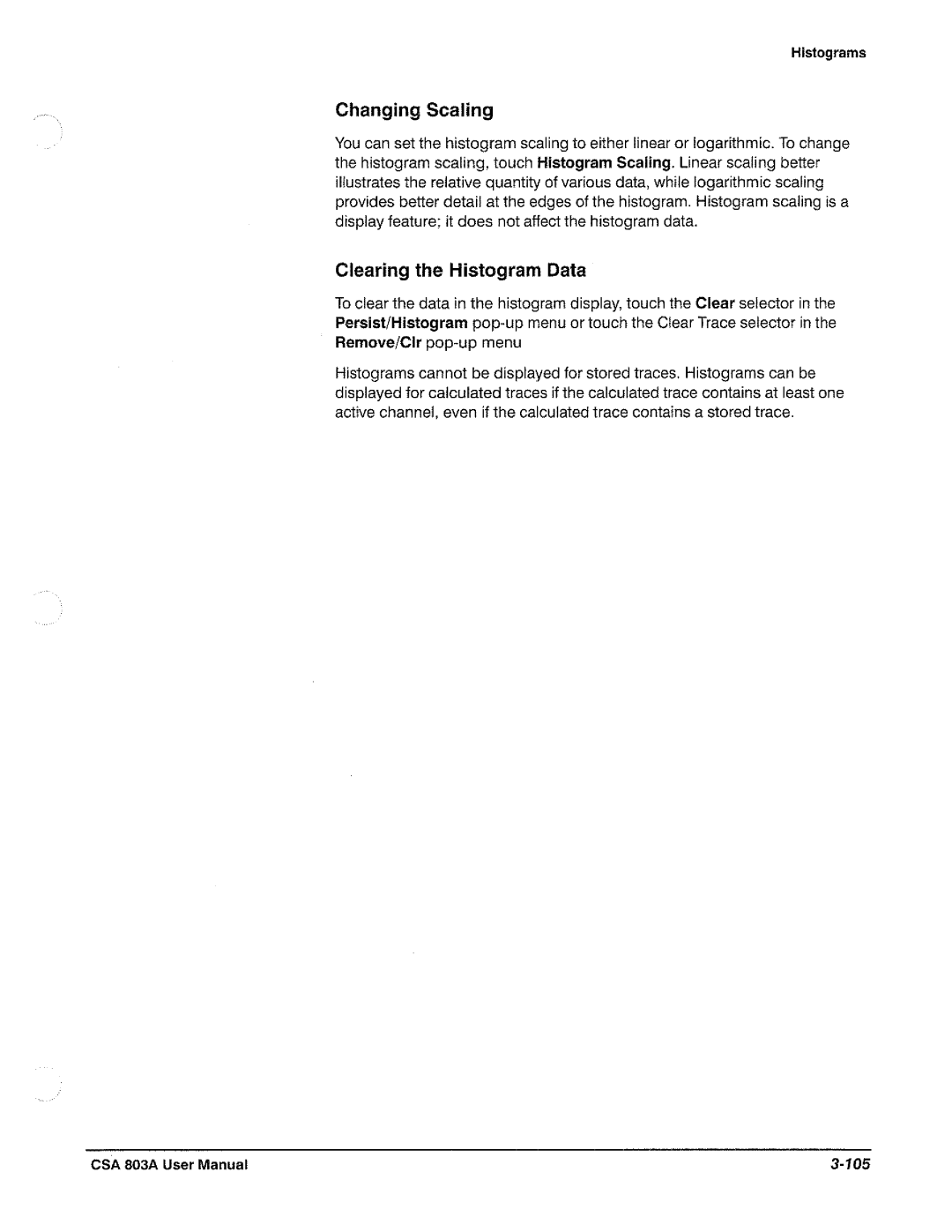 Tektronix CSA 803A manual 