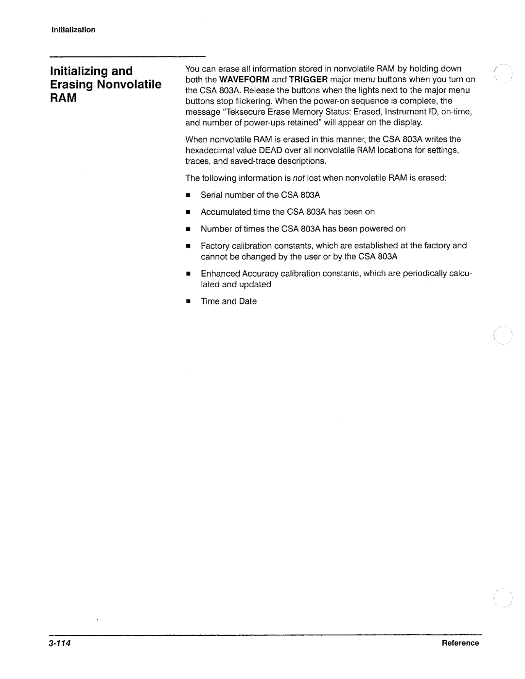 Tektronix CSA 803A manual 