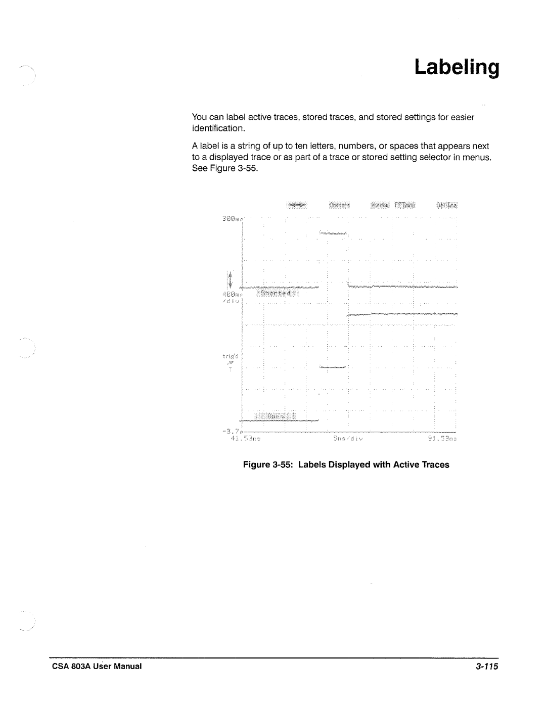 Tektronix CSA 803A manual 