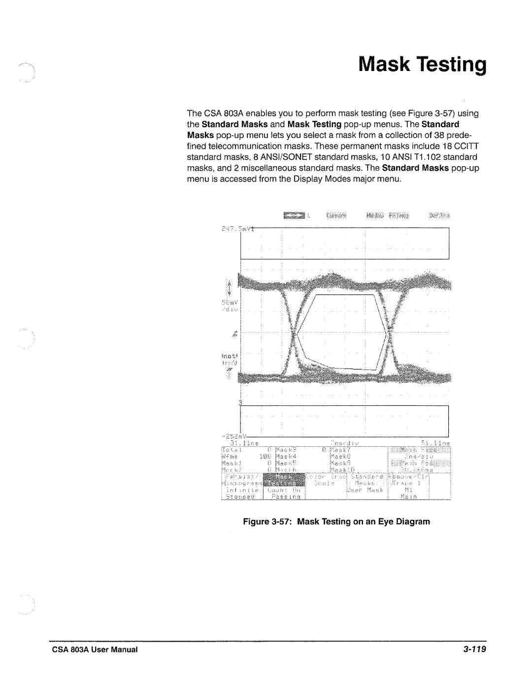 Tektronix CSA 803A manual 