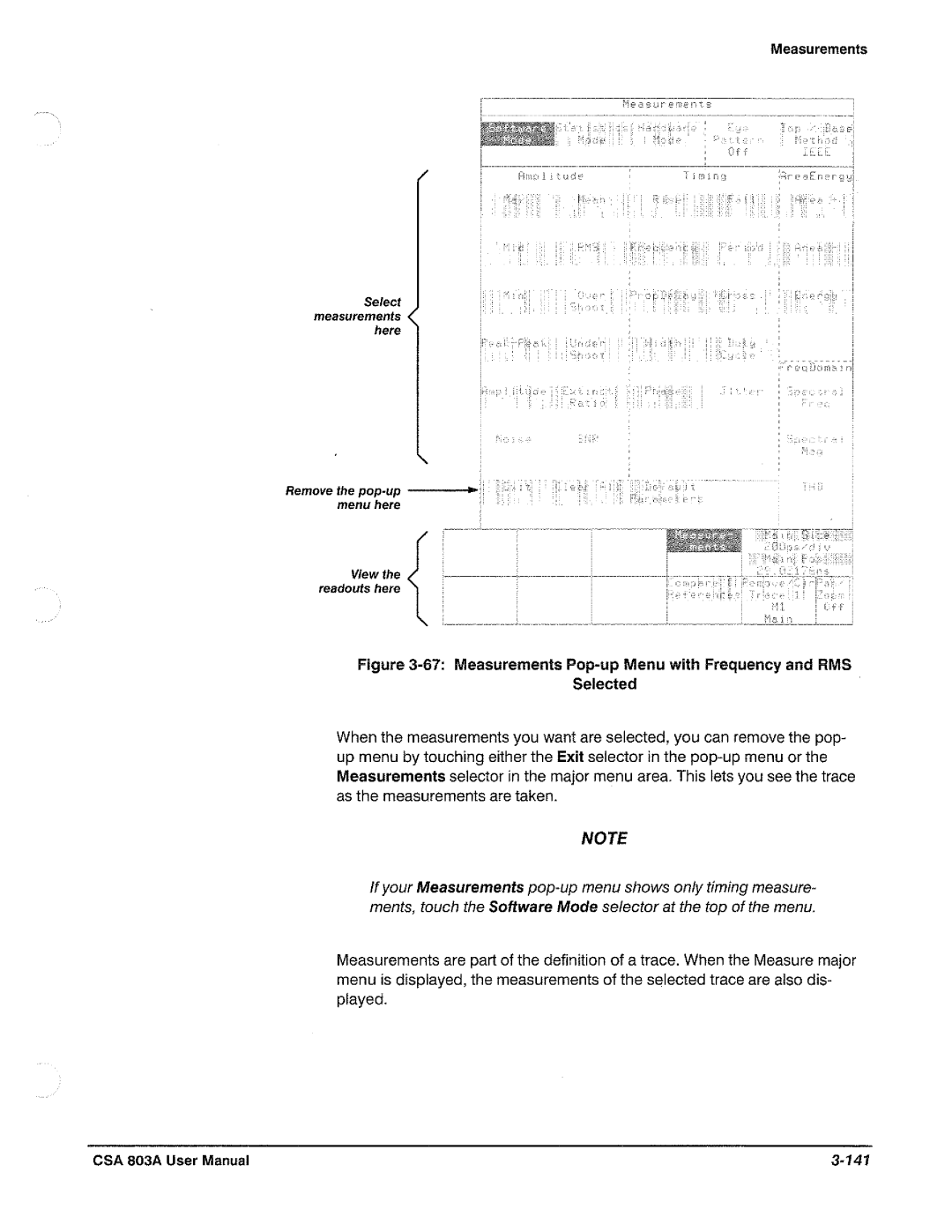 Tektronix CSA 803A manual 