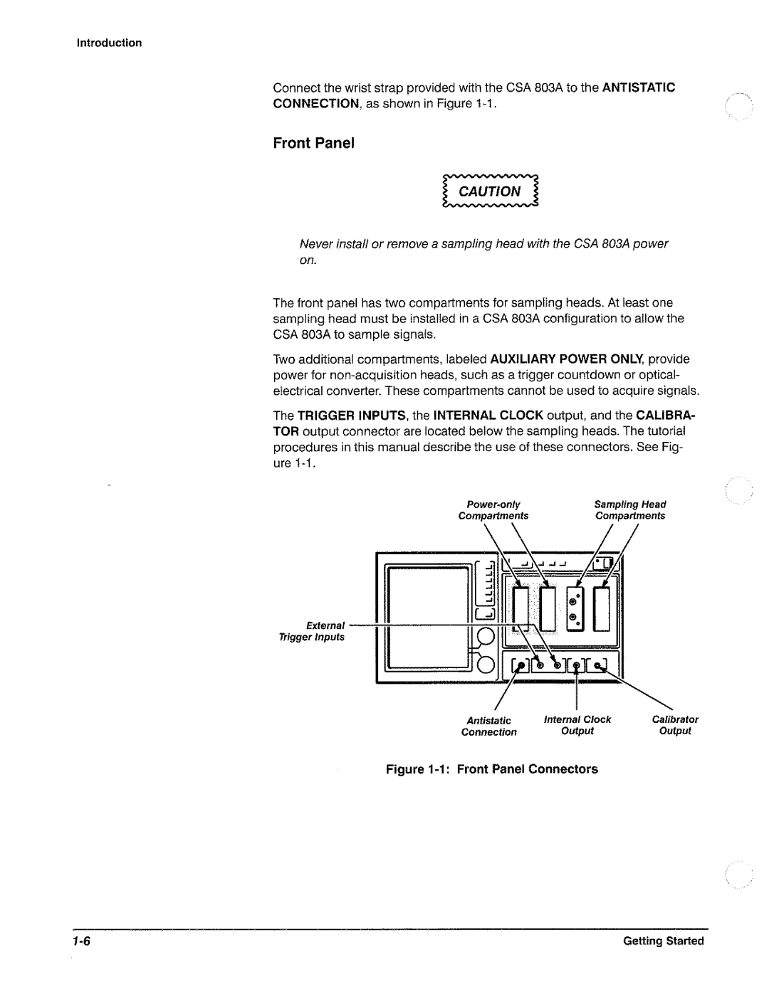 Tektronix CSA 803A manual 