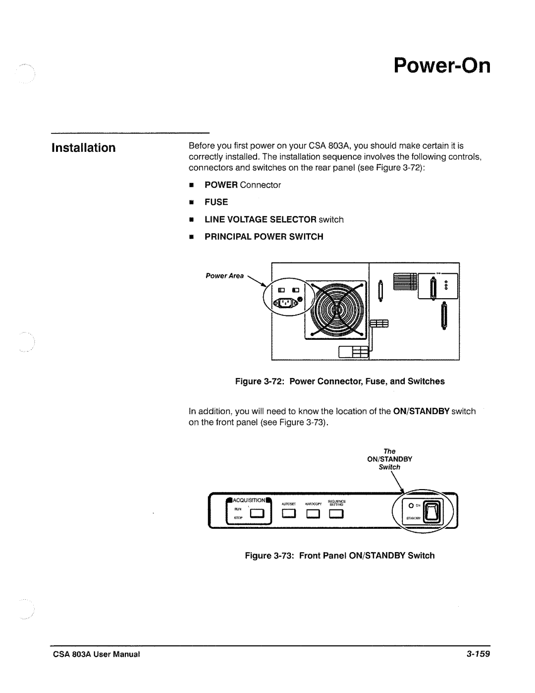 Tektronix CSA 803A manual 