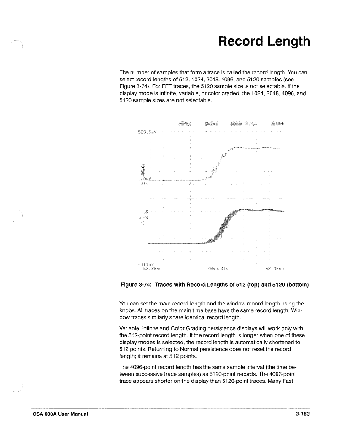 Tektronix CSA 803A manual 