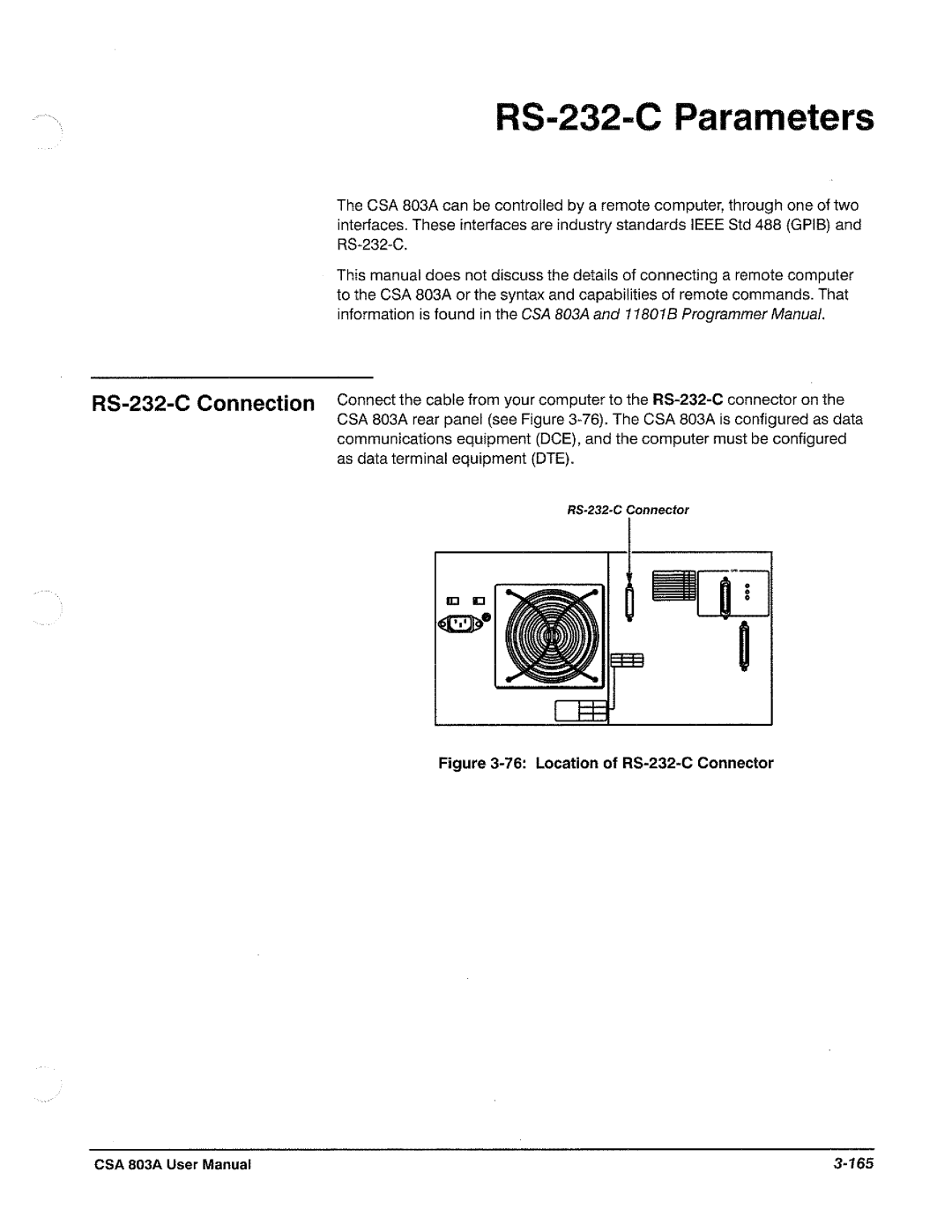 Tektronix CSA 803A manual 