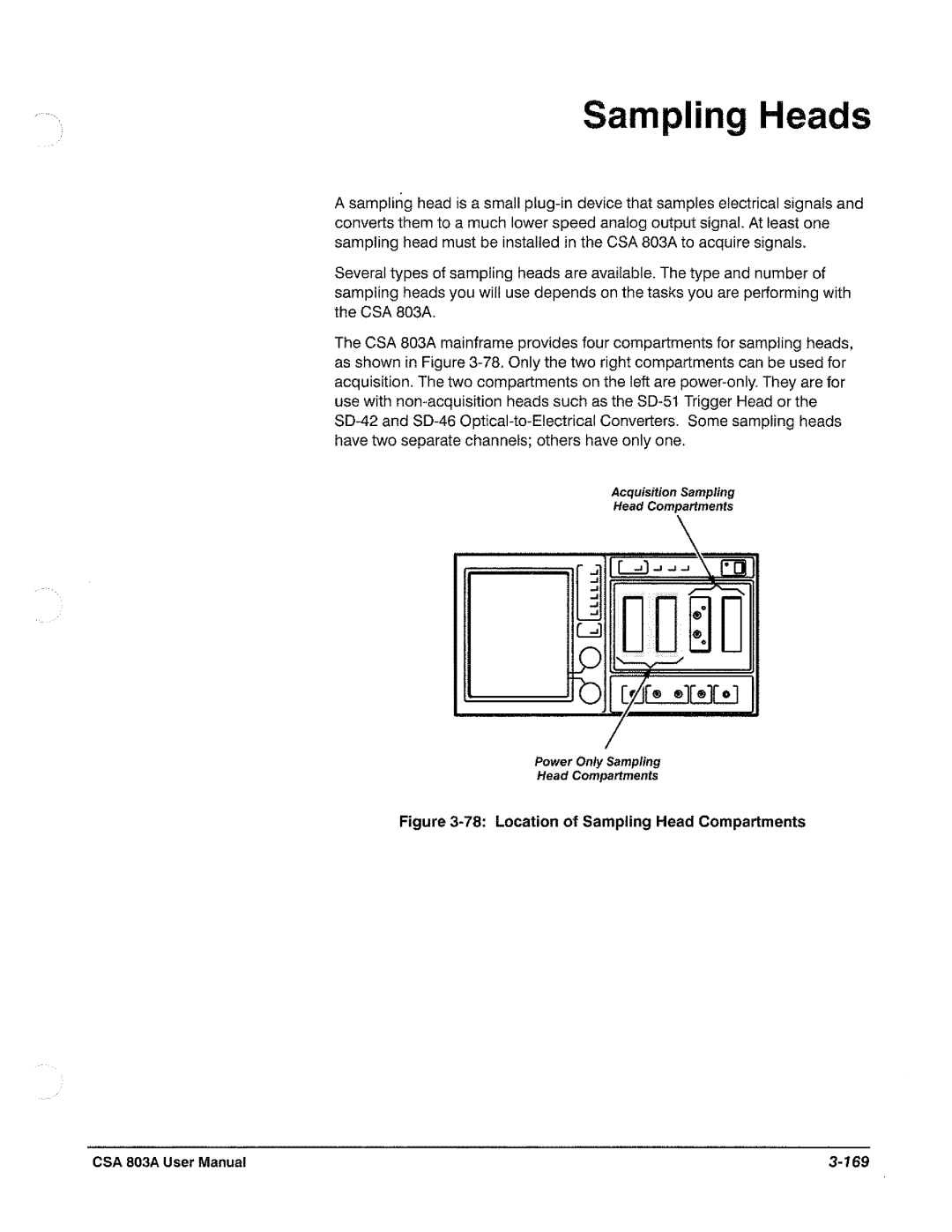 Tektronix CSA 803A manual 