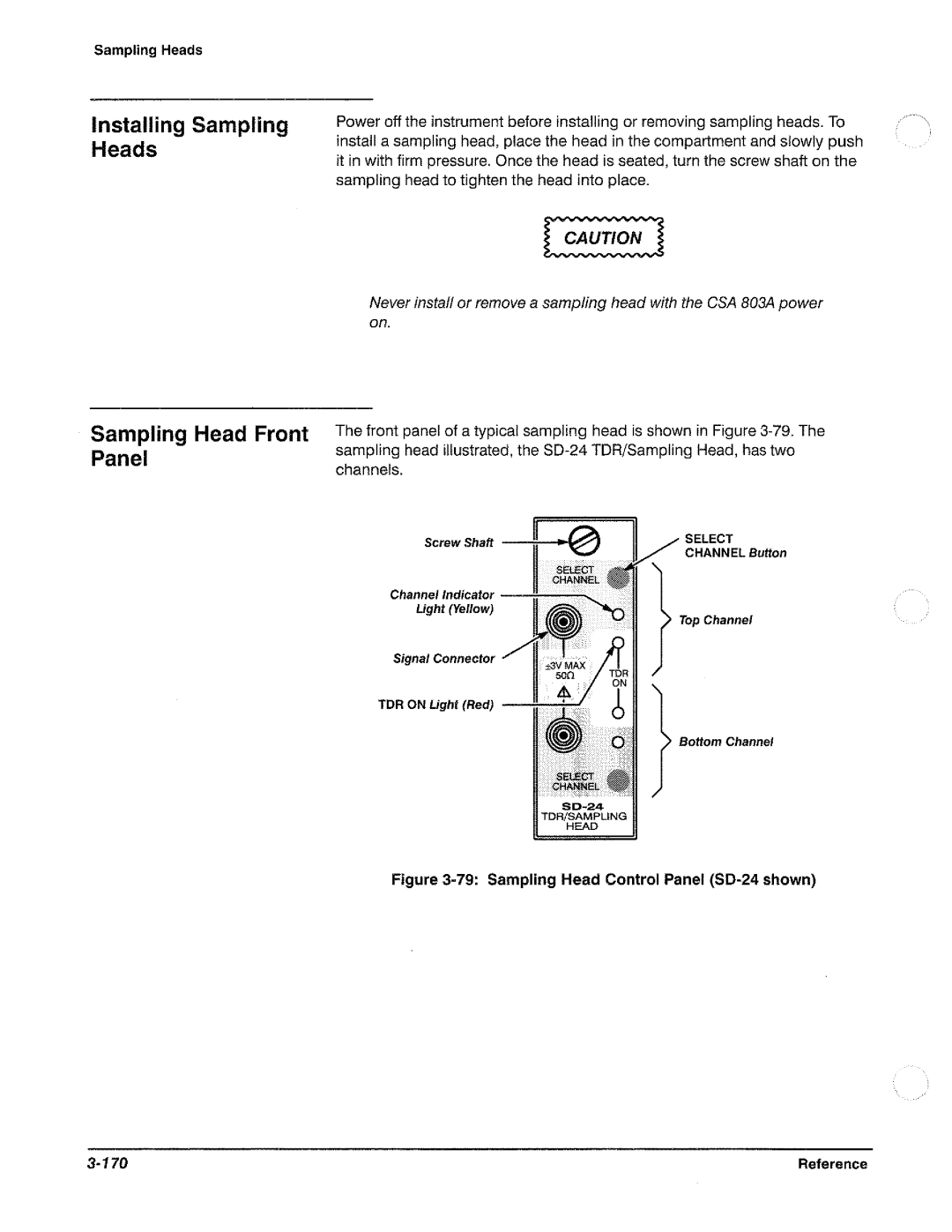 Tektronix CSA 803A manual 