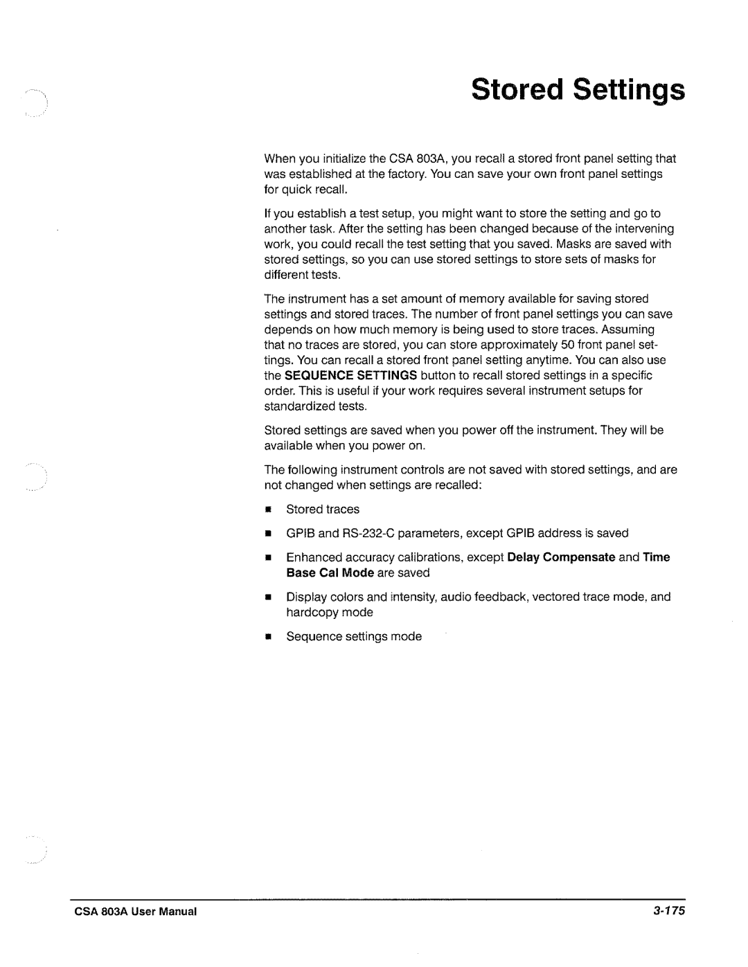 Tektronix CSA 803A manual 