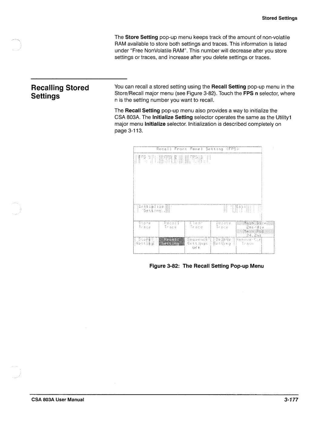 Tektronix CSA 803A manual 