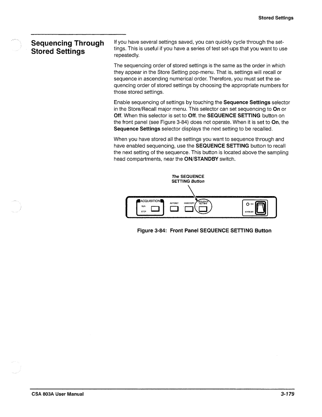 Tektronix CSA 803A manual 