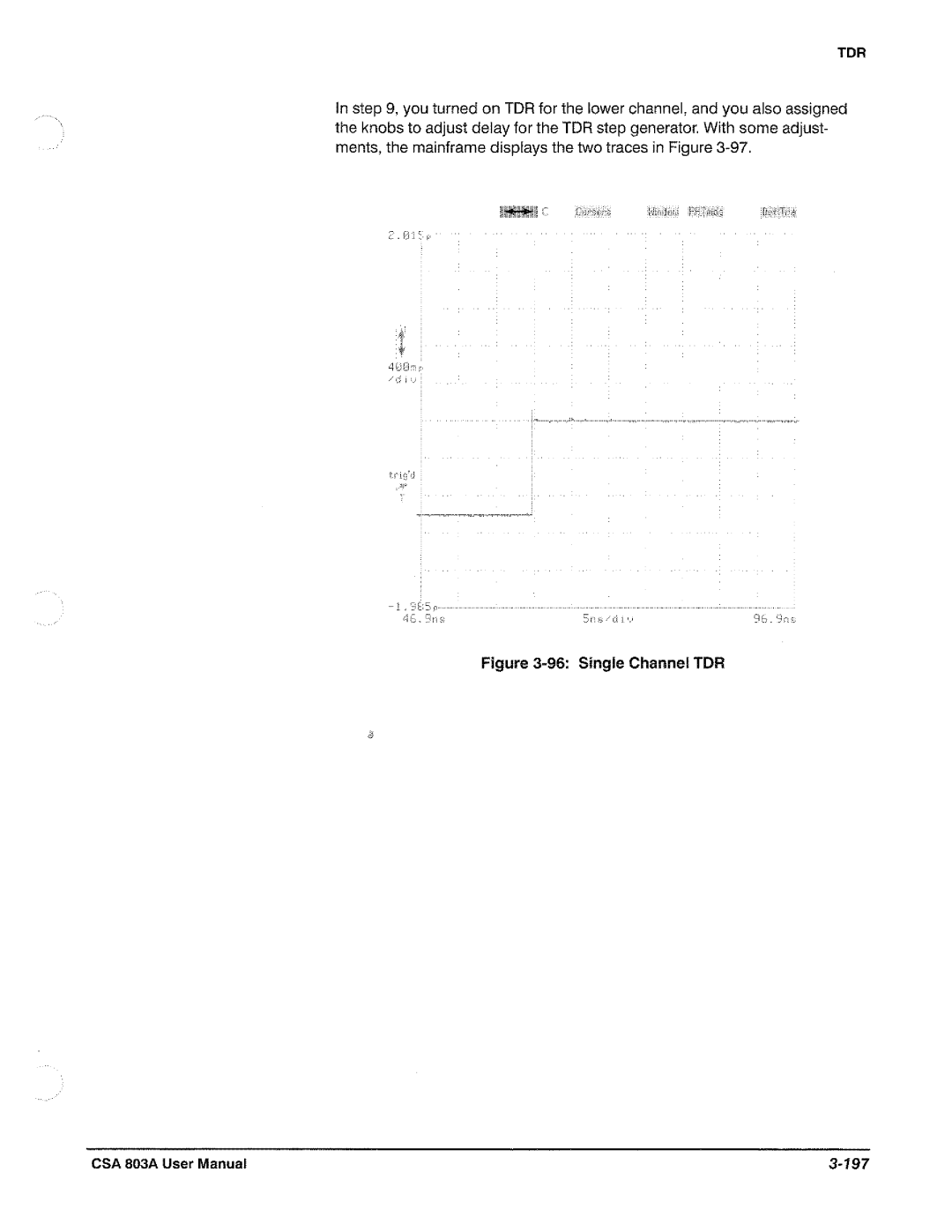 Tektronix CSA 803A manual 