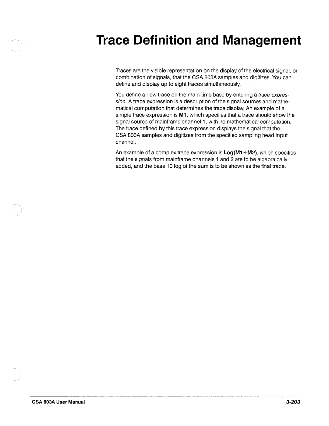 Tektronix CSA 803A manual 