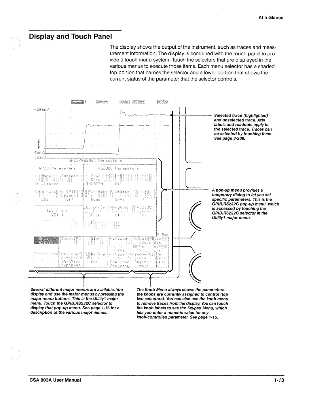 Tektronix CSA 803A manual 