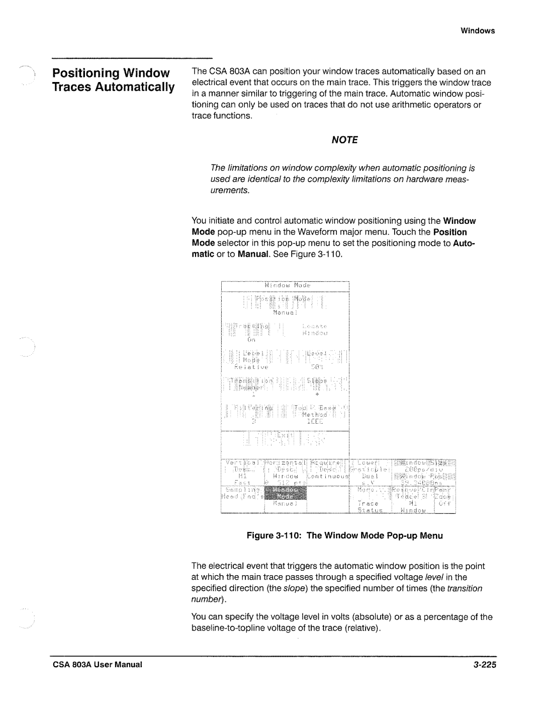 Tektronix CSA 803A manual 