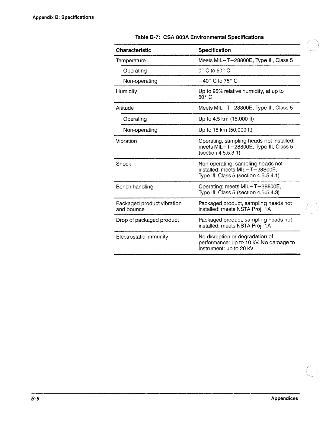 Tektronix CSA 803A manual 