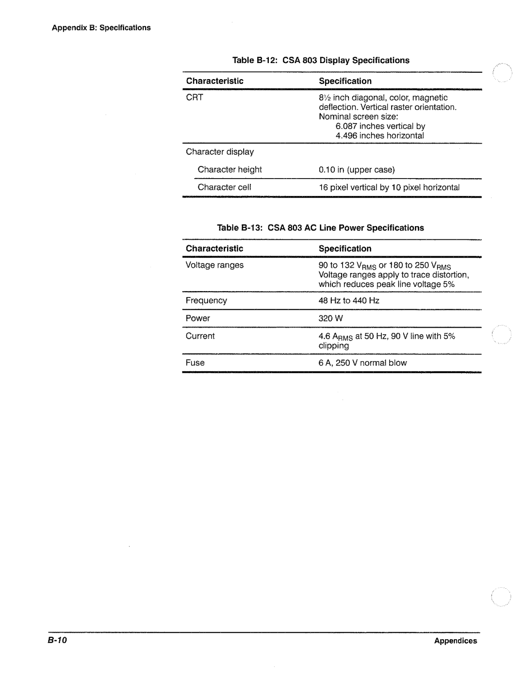 Tektronix CSA 803A manual 