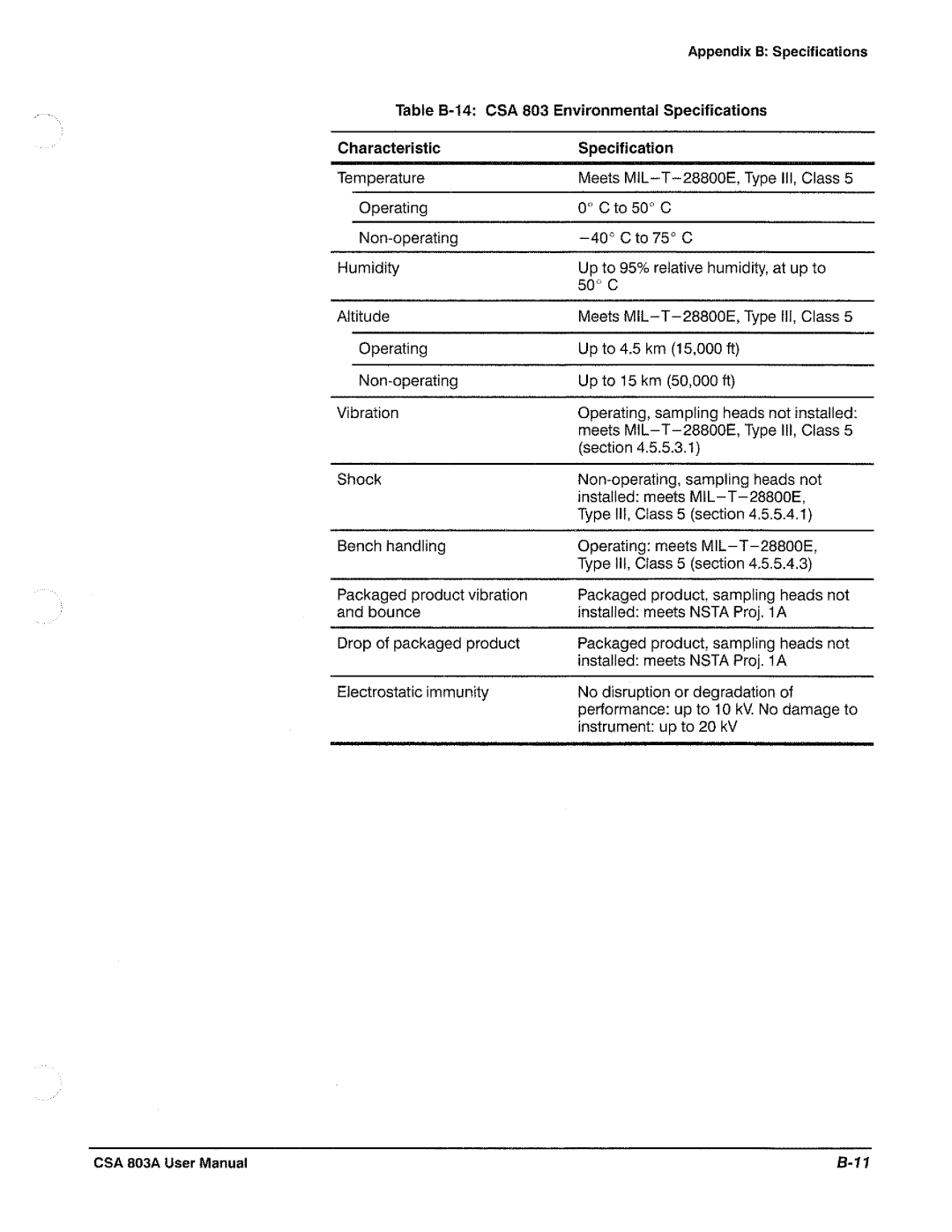 Tektronix CSA 803A manual 