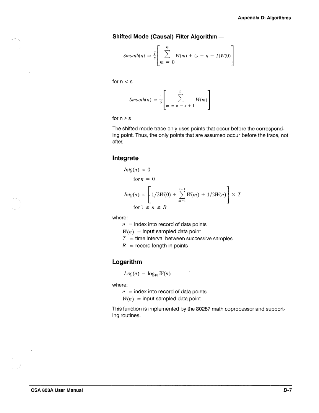 Tektronix CSA 803A manual 