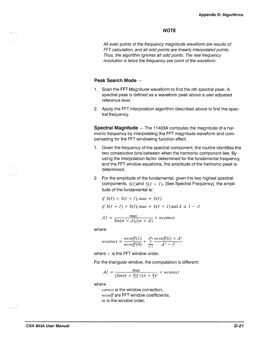 Tektronix CSA 803A manual 