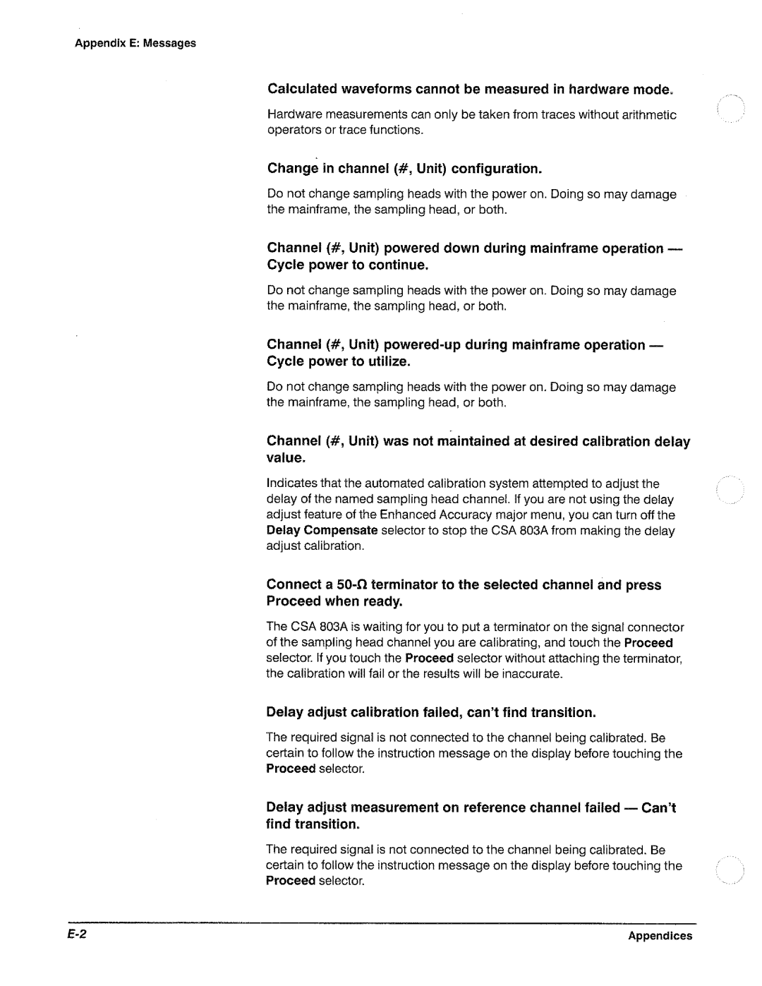 Tektronix CSA 803A manual 