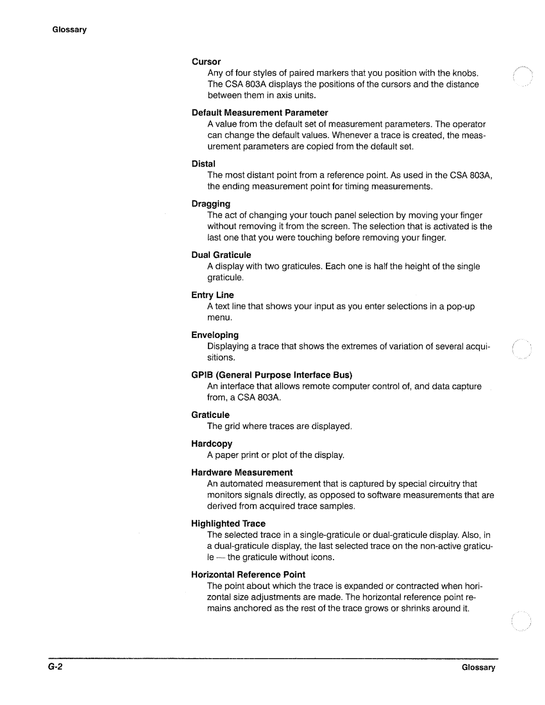 Tektronix CSA 803A manual 