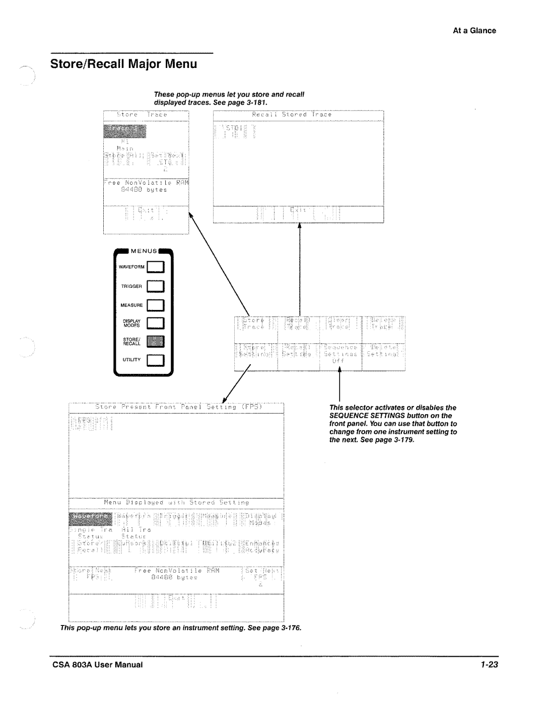 Tektronix CSA 803A manual 