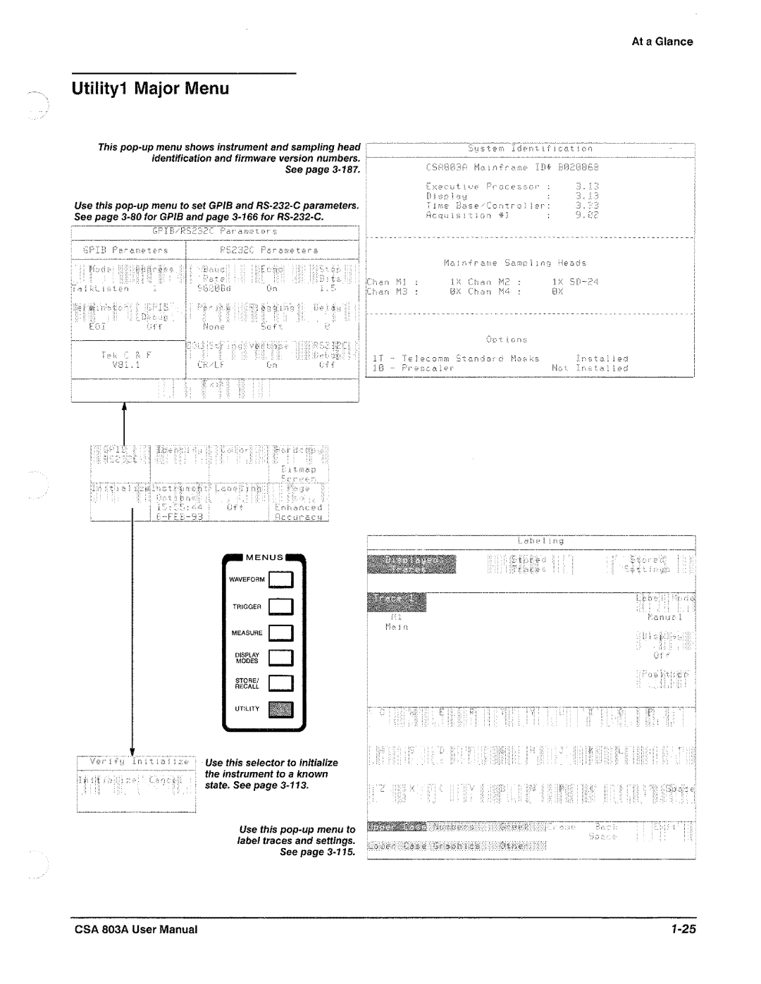 Tektronix CSA 803A manual 