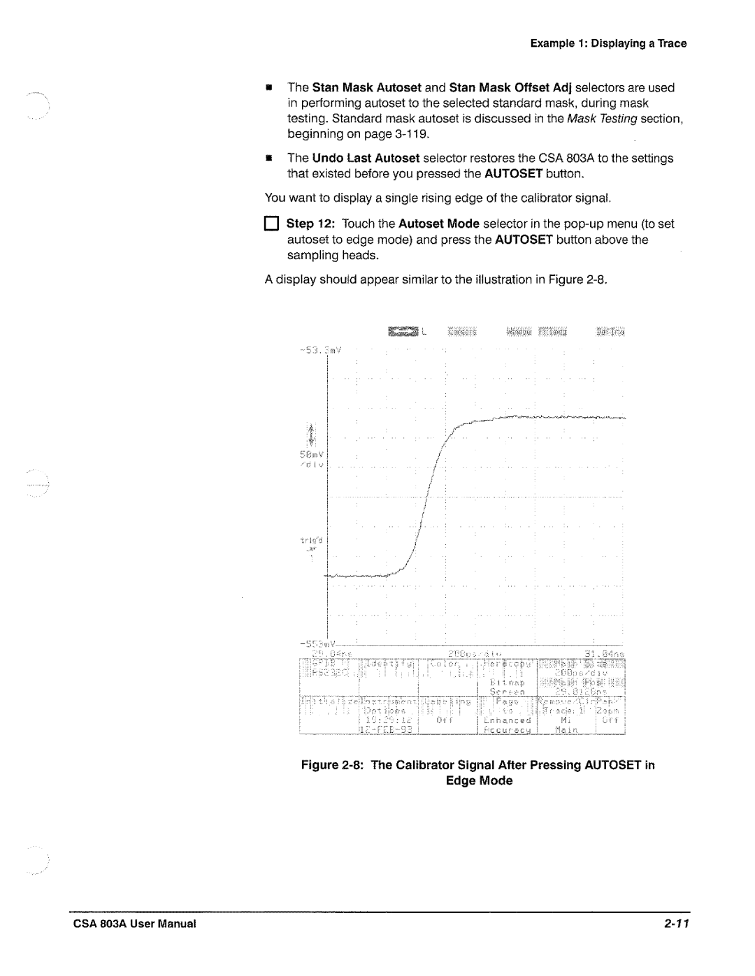 Tektronix CSA 803A manual 