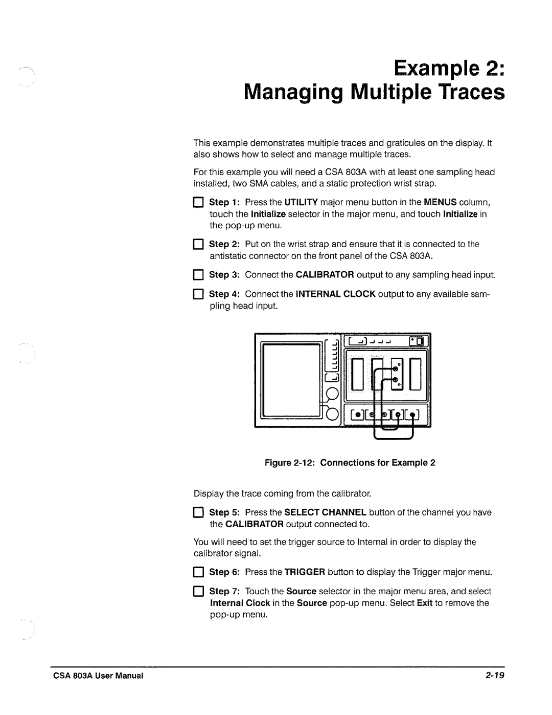 Tektronix CSA 803A manual 