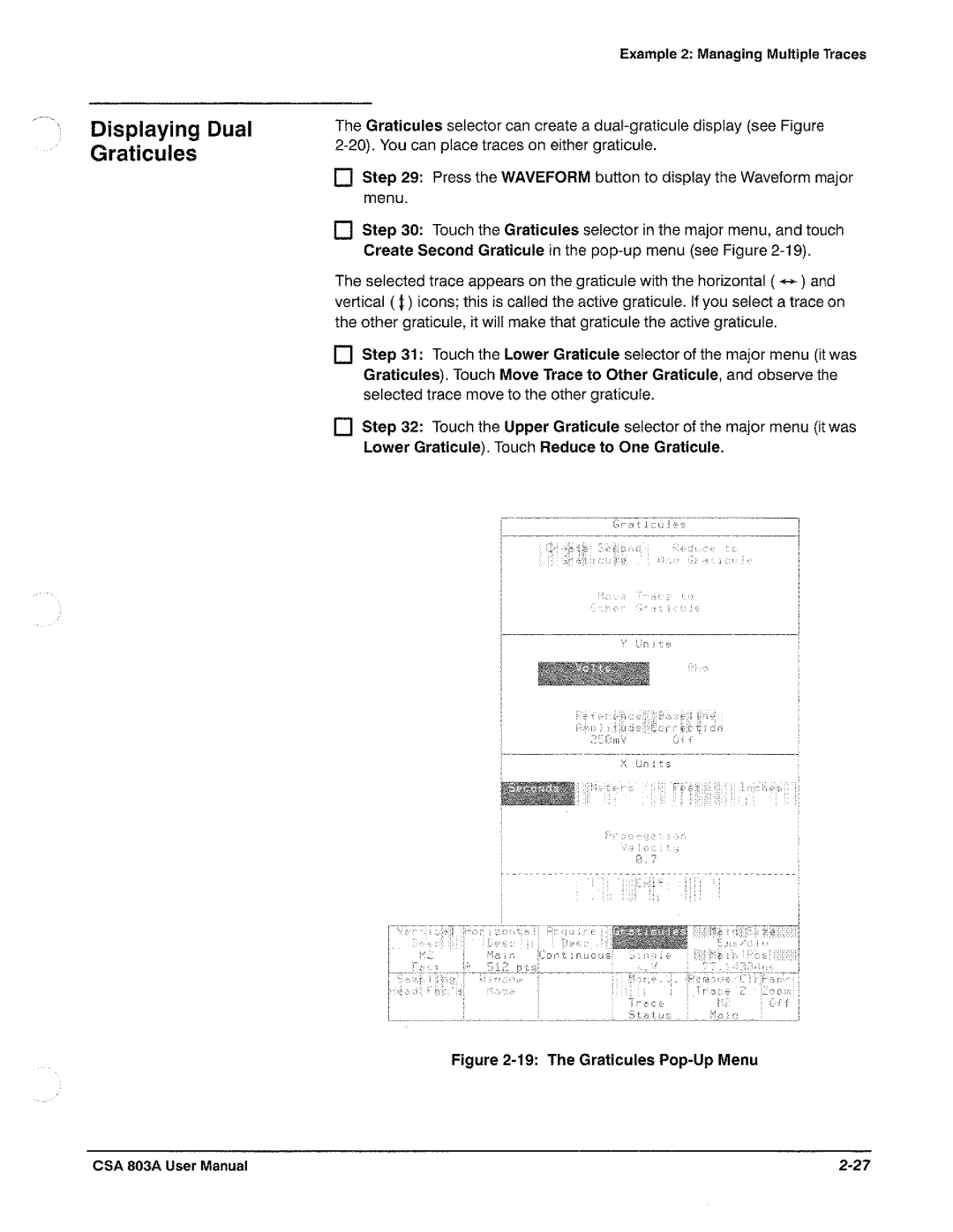 Tektronix CSA 803A manual 