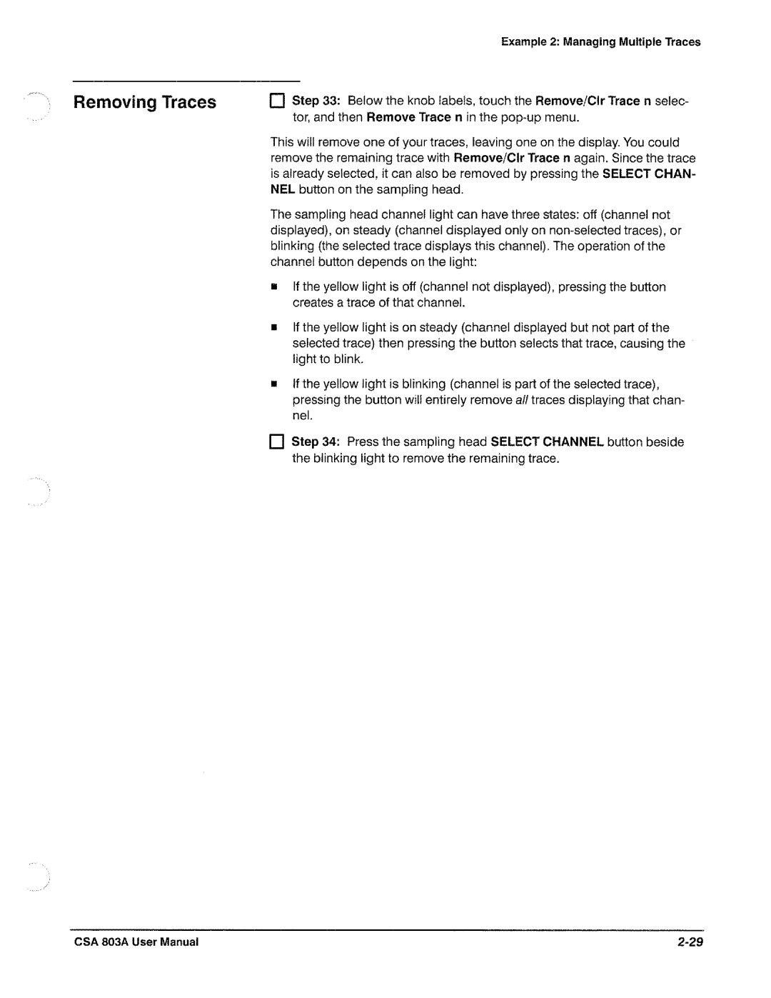 Tektronix CSA 803A manual 