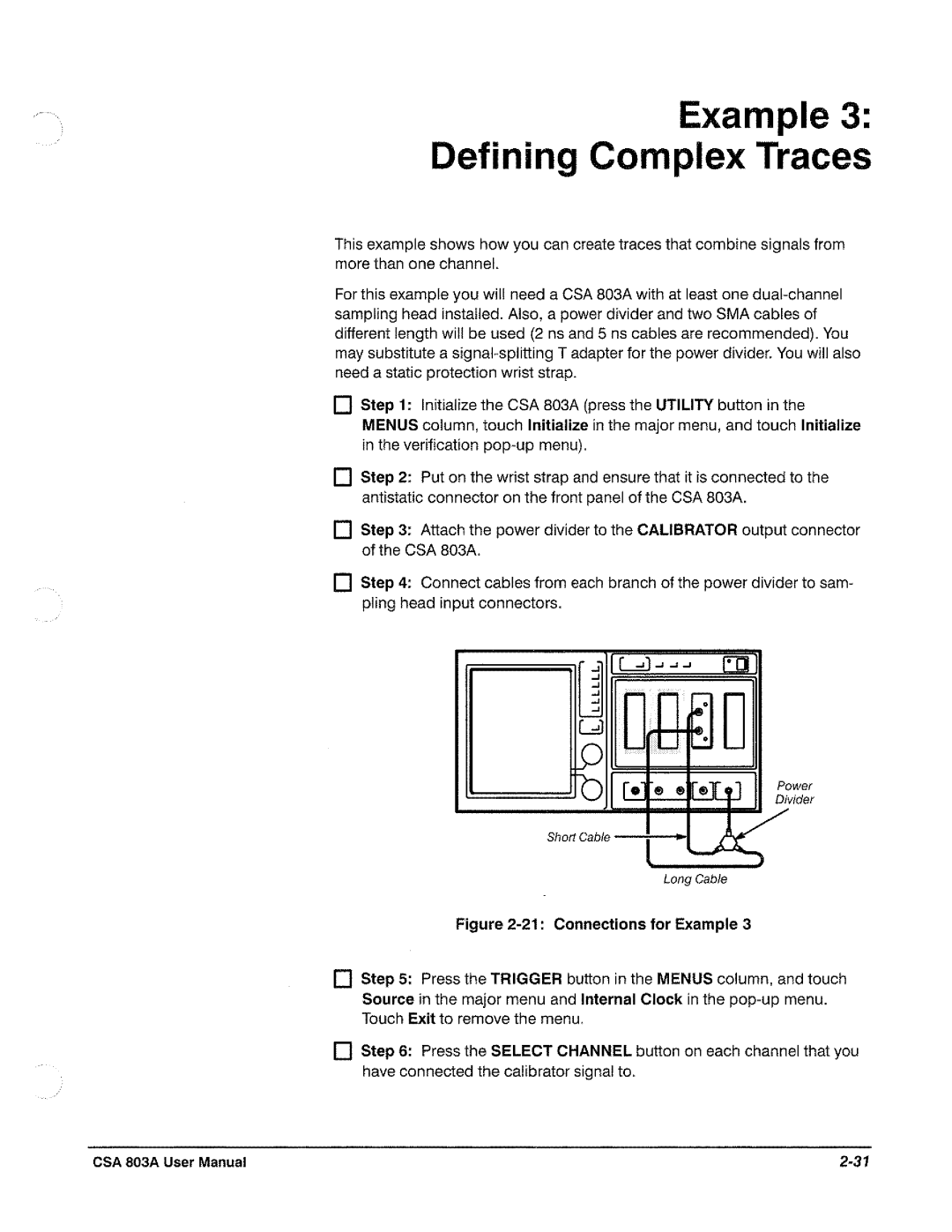 Tektronix CSA 803A manual 