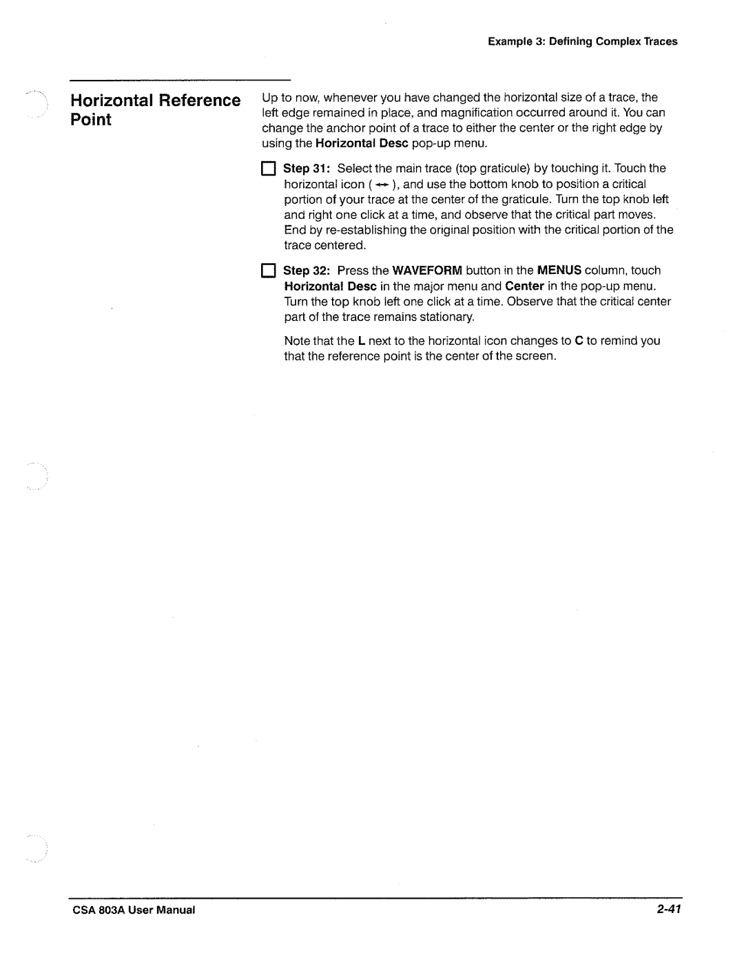 Tektronix CSA 803A manual 