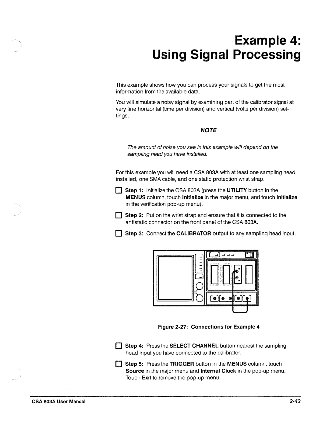 Tektronix CSA 803A manual 