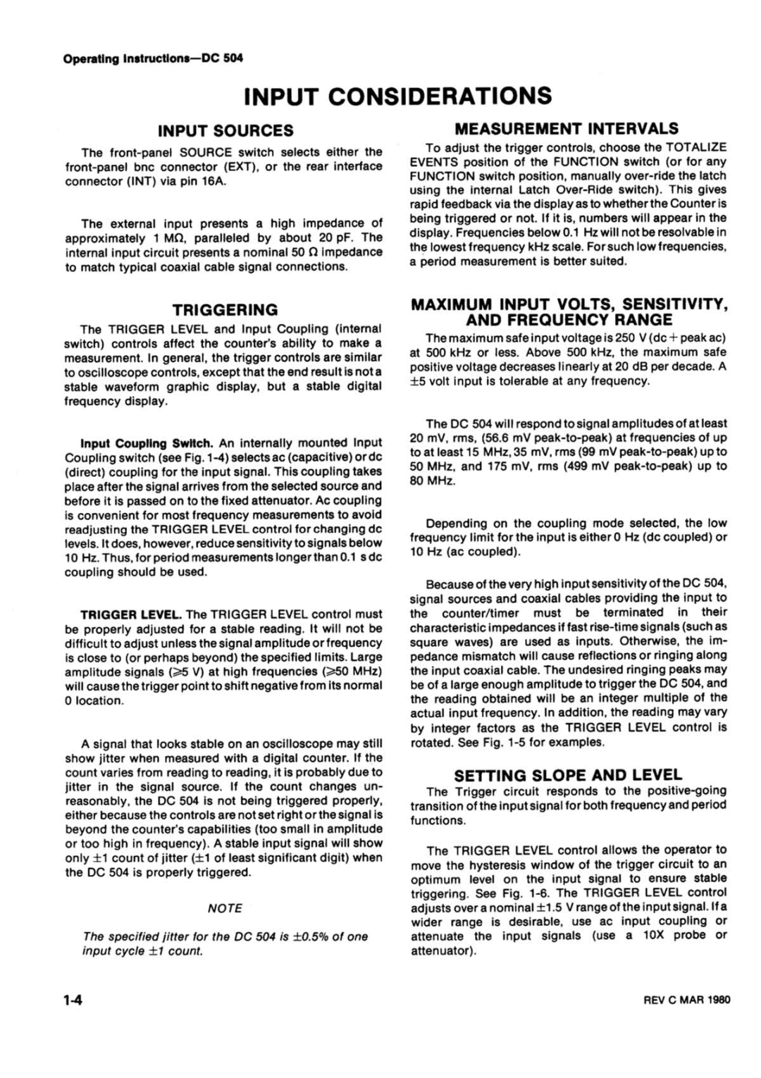 Tektronix DC 504 manual 