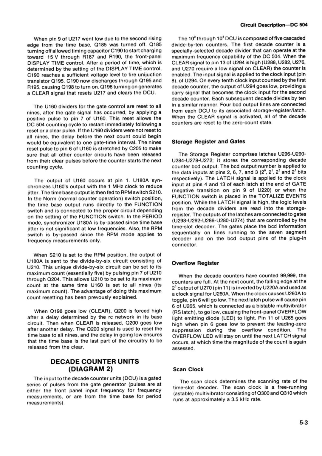 Tektronix DC 504 manual 