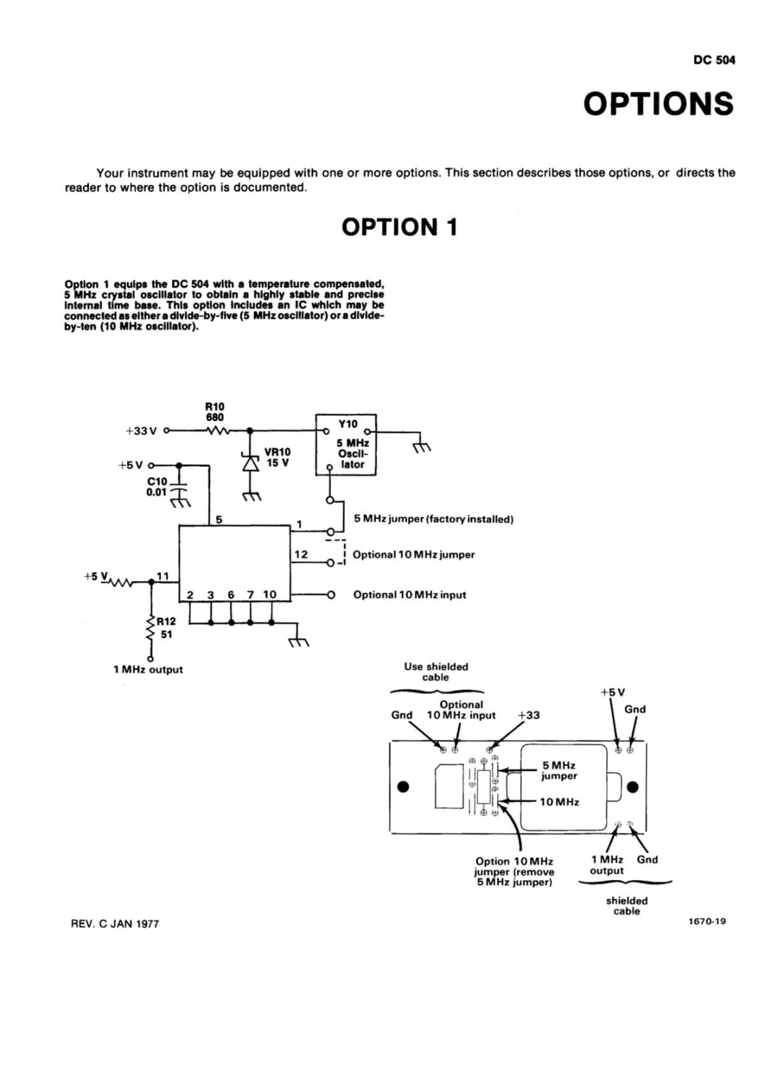 Tektronix DC 504 manual 