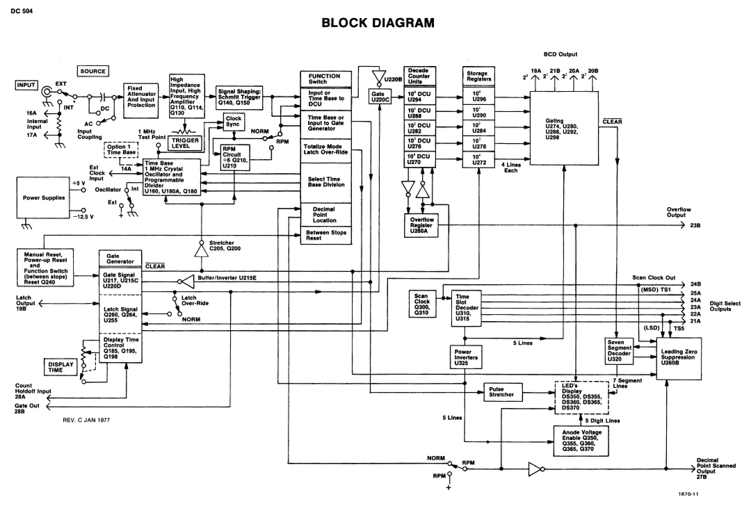 Tektronix DC 504 manual 