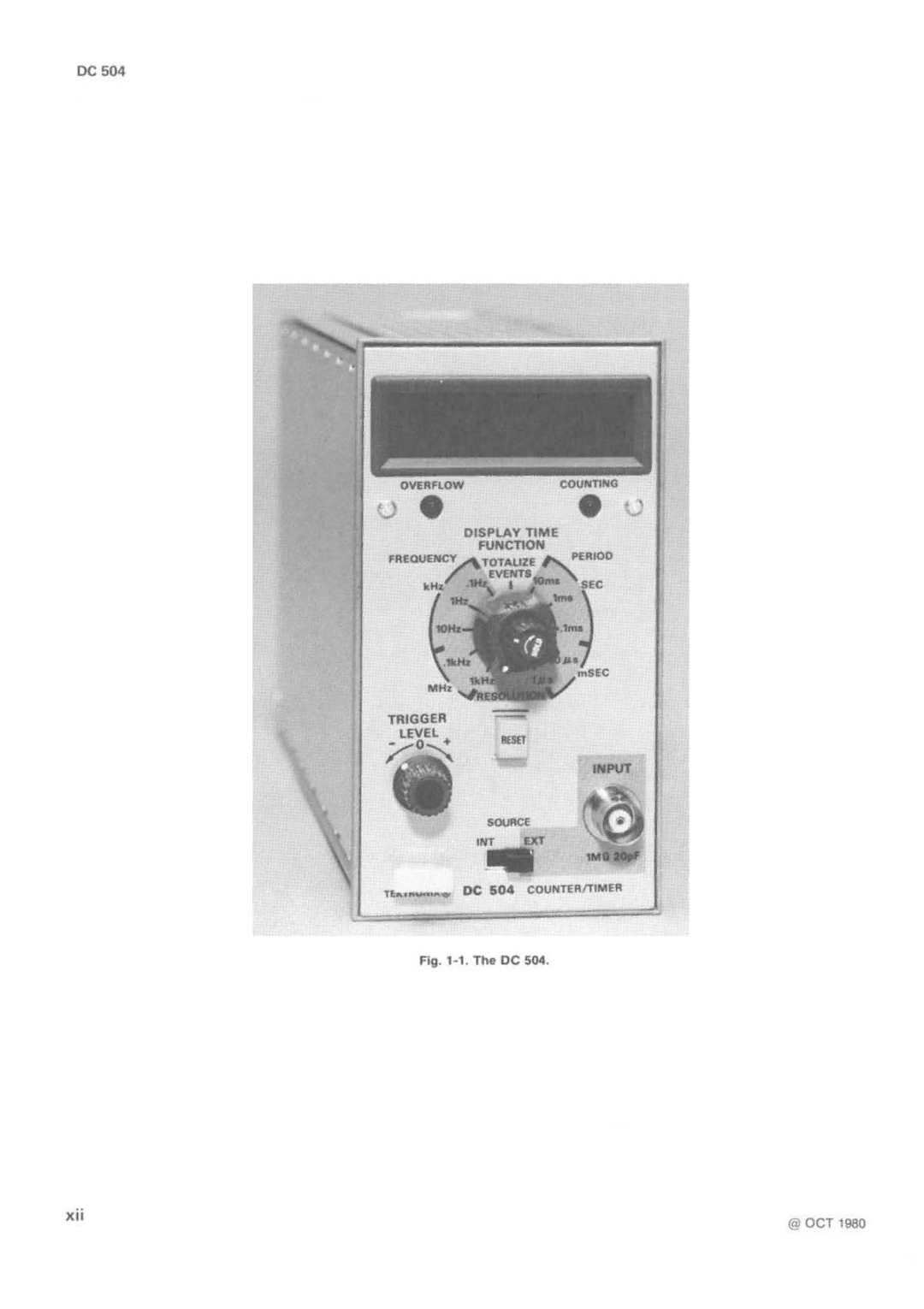 Tektronix DC 504 manual 