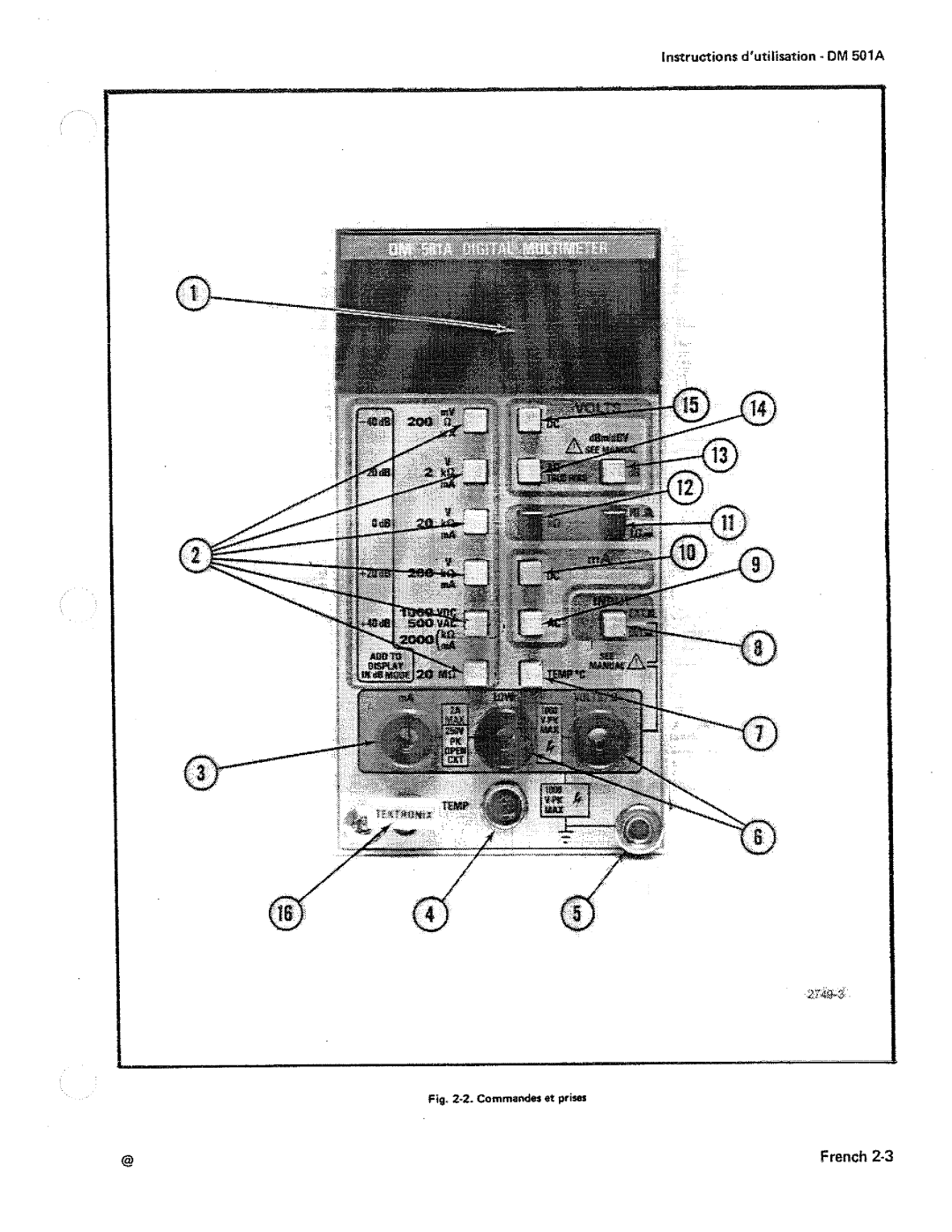 Tektronix DM 501A manual 