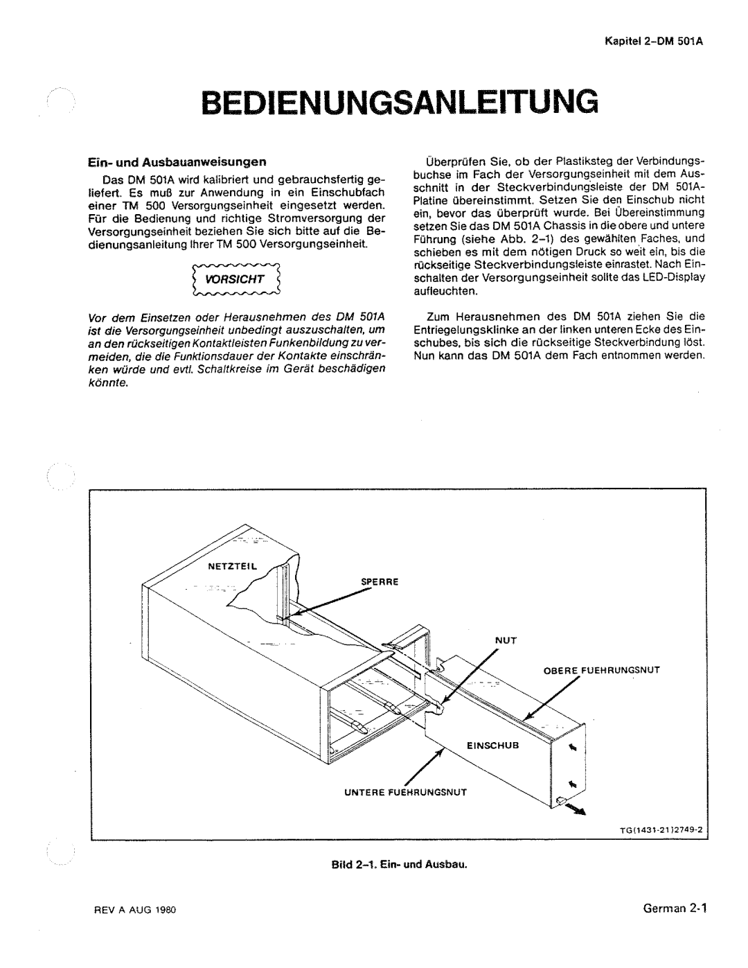 Tektronix DM 501A manual 