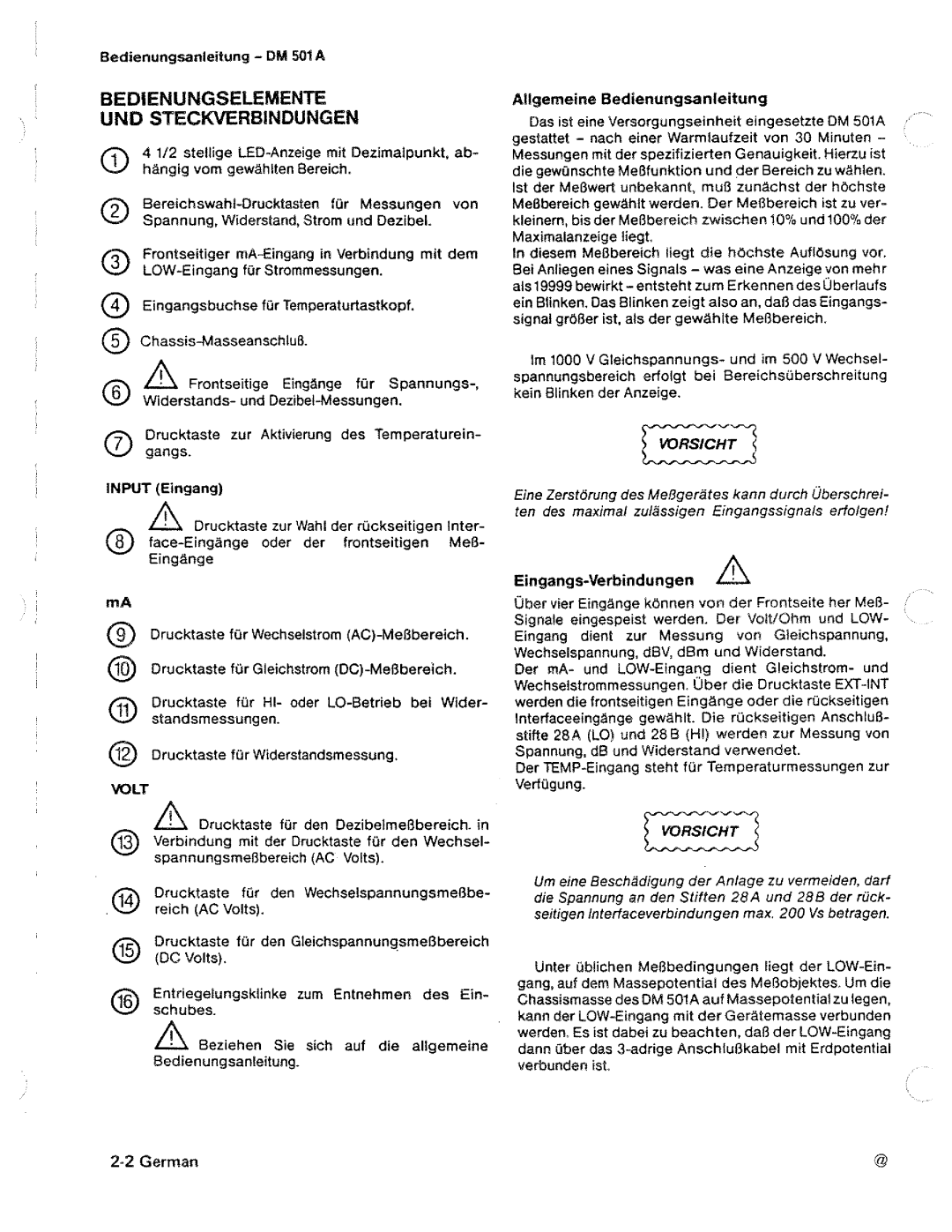 Tektronix DM 501A manual 