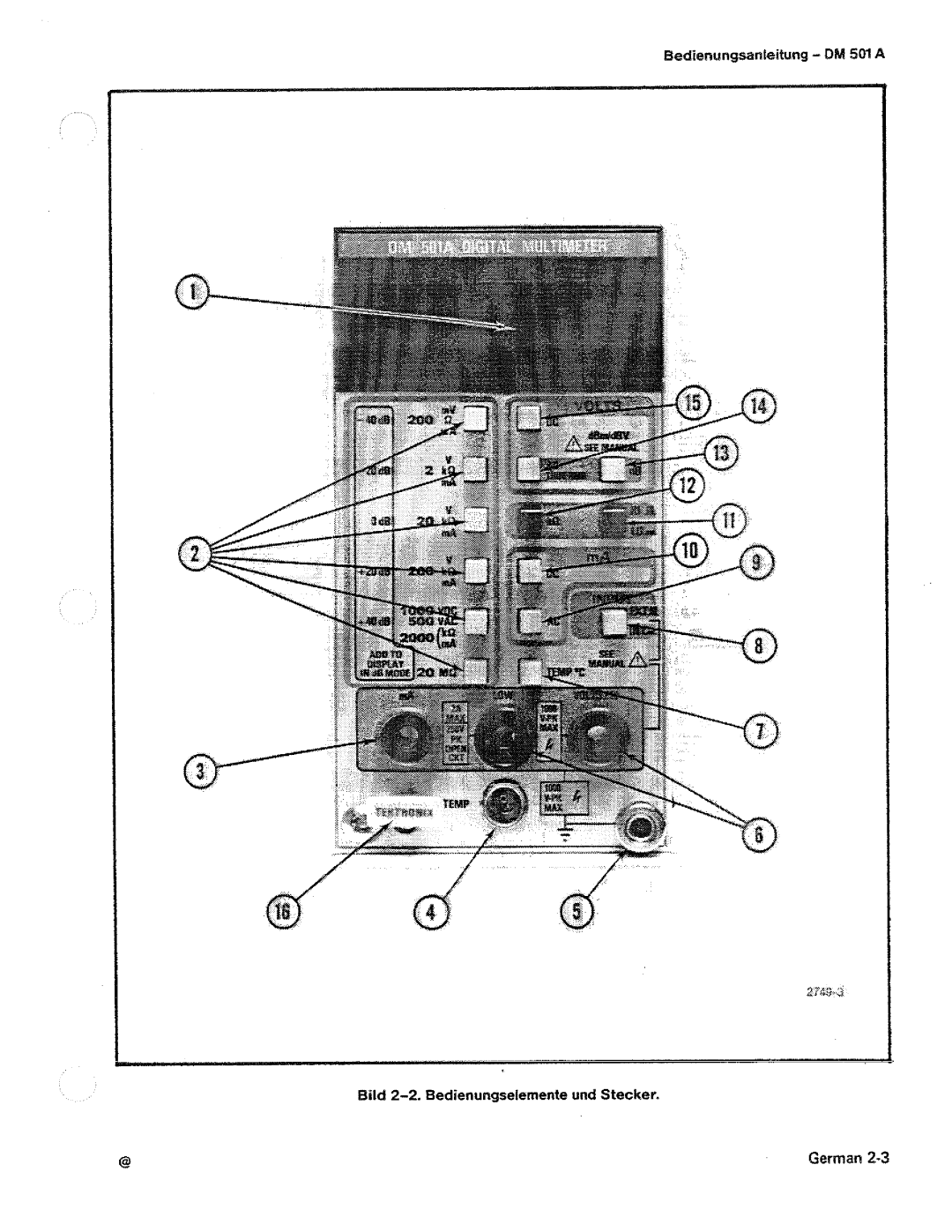 Tektronix DM 501A manual 