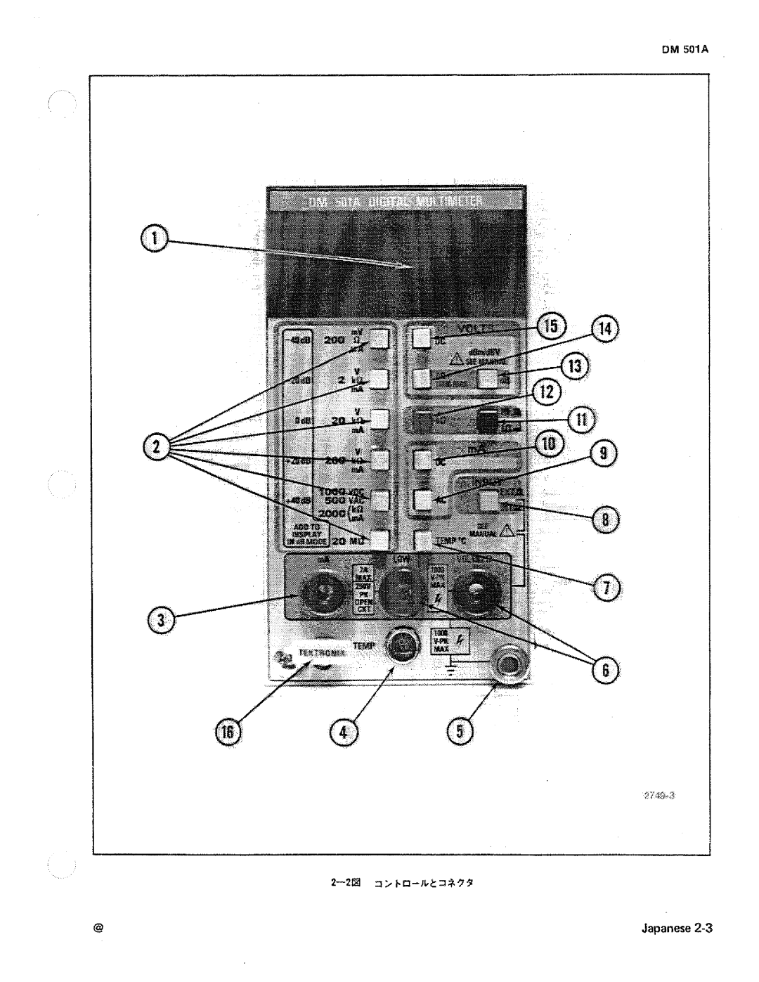 Tektronix DM 501A manual 