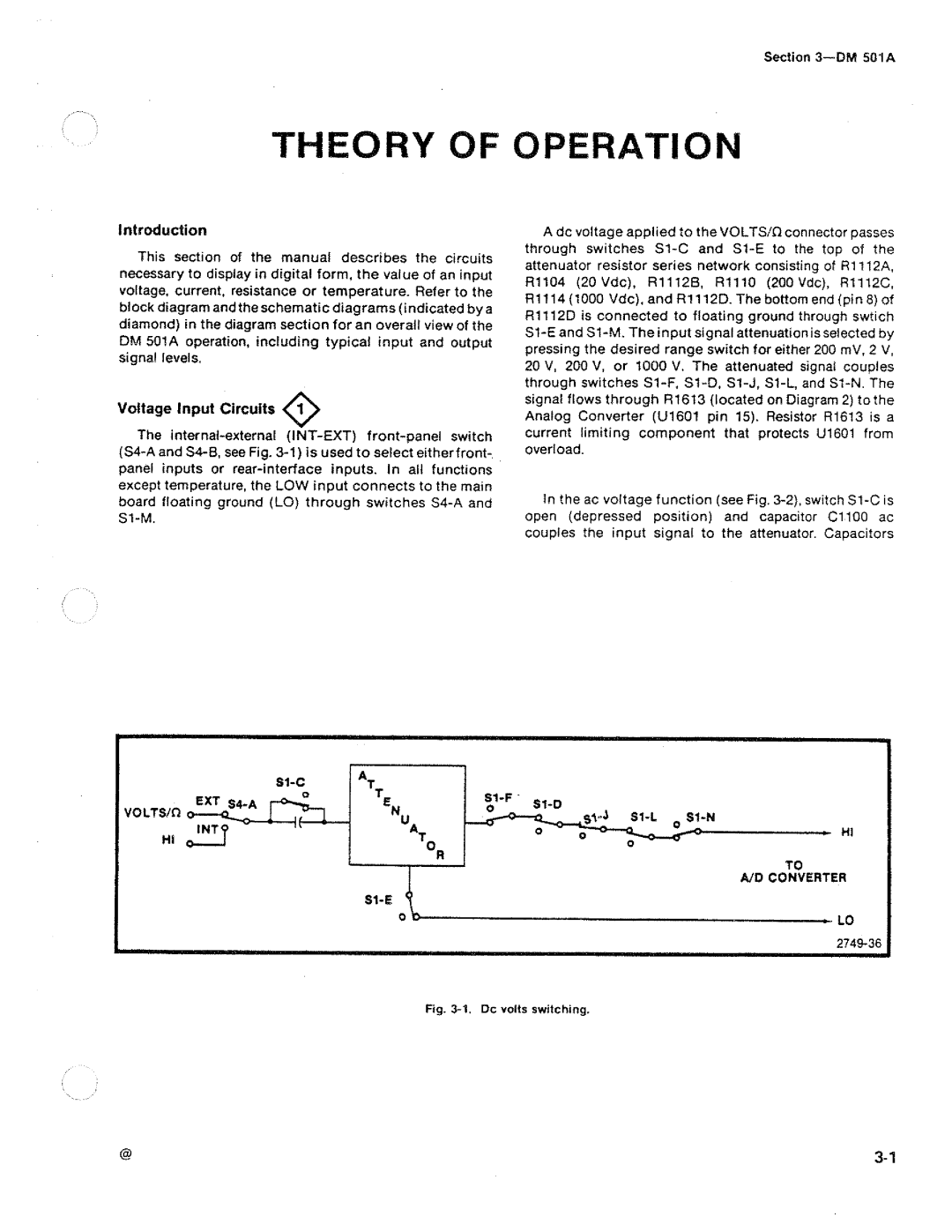 Tektronix DM 501A manual 