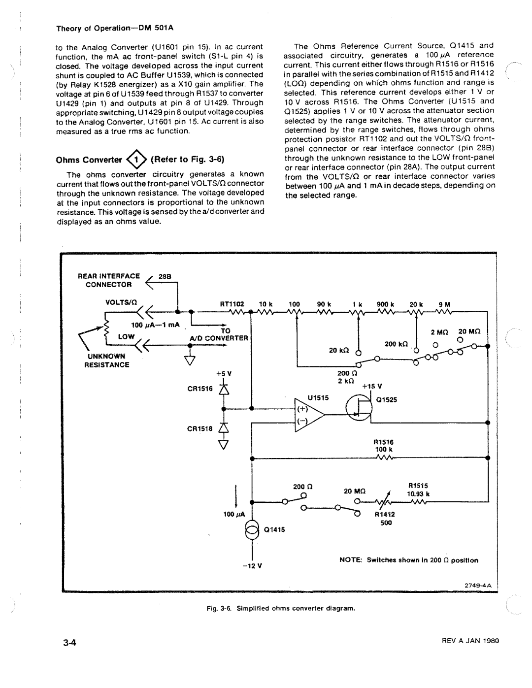 Tektronix DM 501A manual 