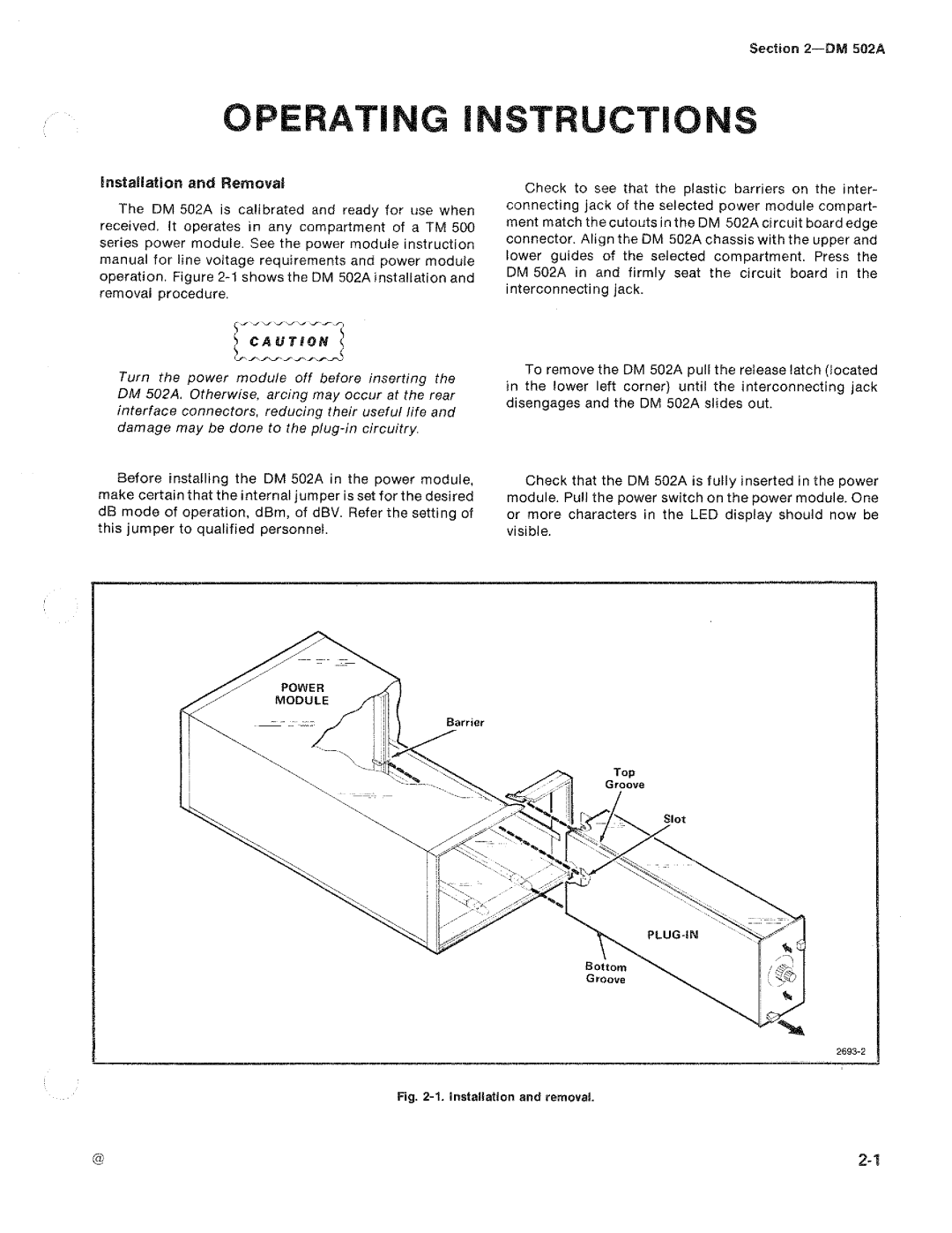 Tektronix DM 502A manual 