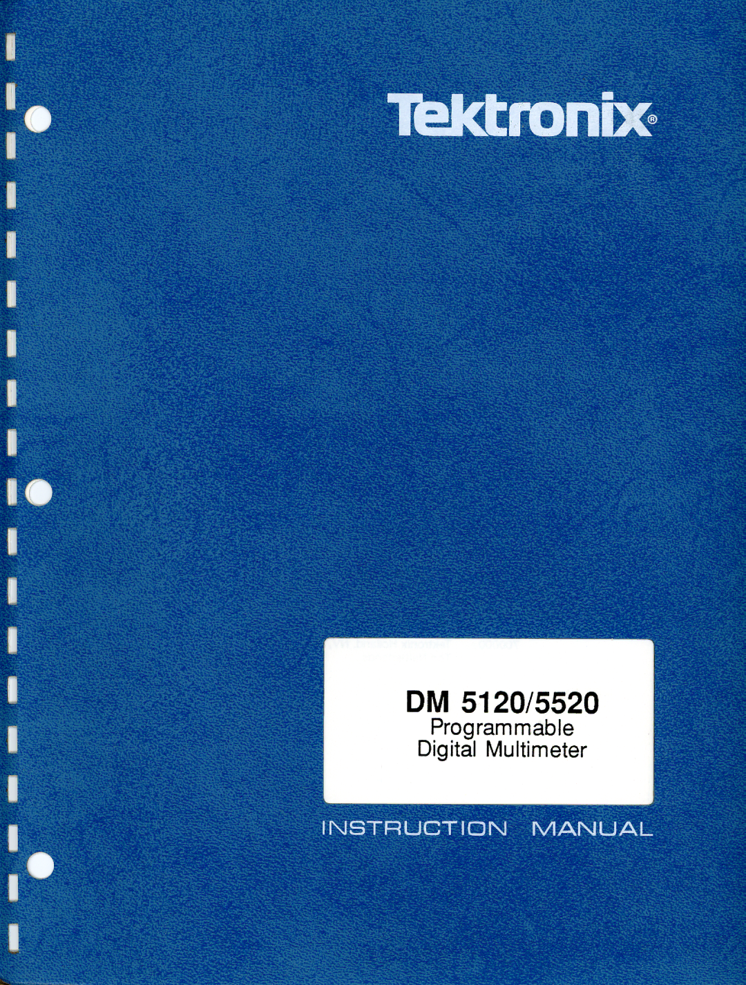 Tektronix DM 5120, DM 5520 manual 