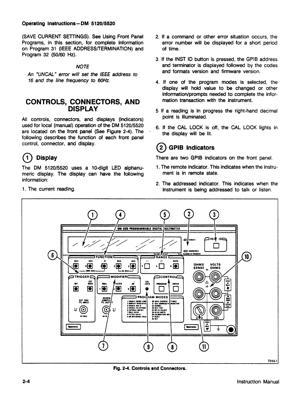 Tektronix DM 5520, DM 5120 manual 