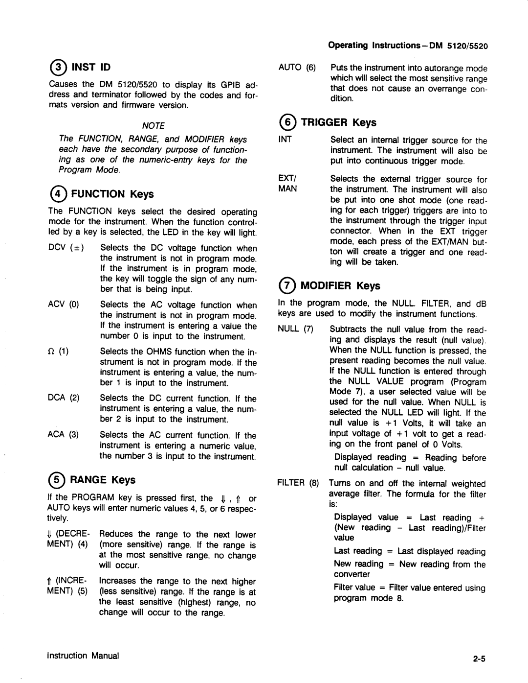 Tektronix DM 5120, DM 5520 manual 